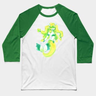 Yellow and Green Mermaid Baseball T-Shirt